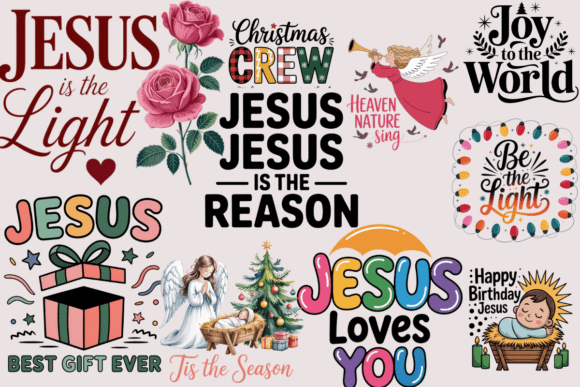 Christian Christmas PNG Bundle Faith H Review for Illustrations