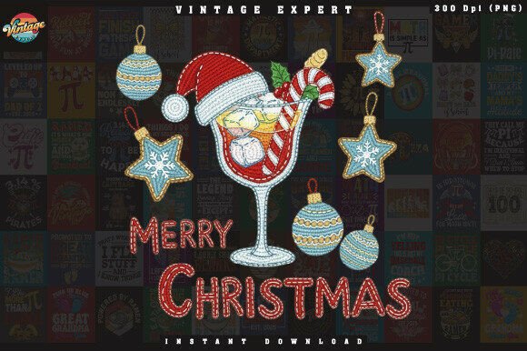 Christmas Cocktail Yarn Crochet PNG Review: Illustrations for Blog Graphics