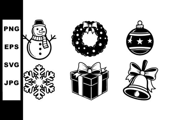 Christmas Holiday Icons Set Featuring Sn Illustrations