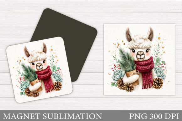 Christmas Lama Magnet: A Designer’s Review of This Illustrations Asset