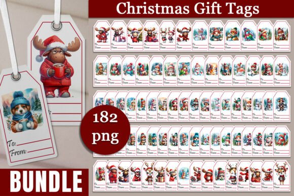 Christmas Moose Gift Tags: A Practical Review for Digital Illustrations