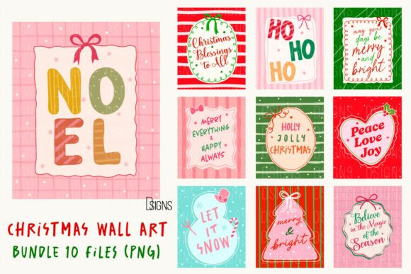 Christmas Wall Art Quotes Png Bundle: A Designer’s Review for Branding and Illustrations