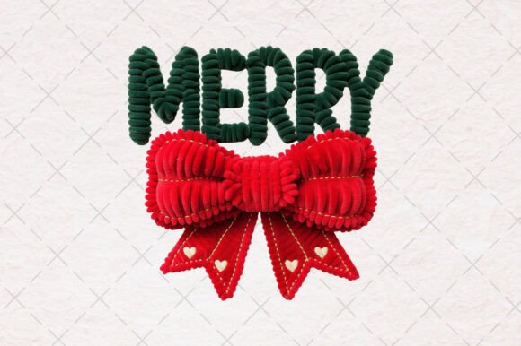 Cozy Faux Yarn Merry Christmas Crochet P Illustrations