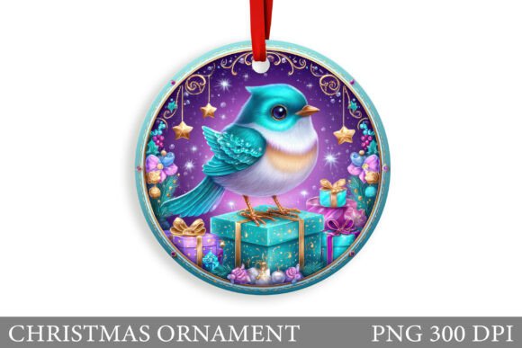 Cute Bird Christmas Ornament Sublimation Illustrations Review