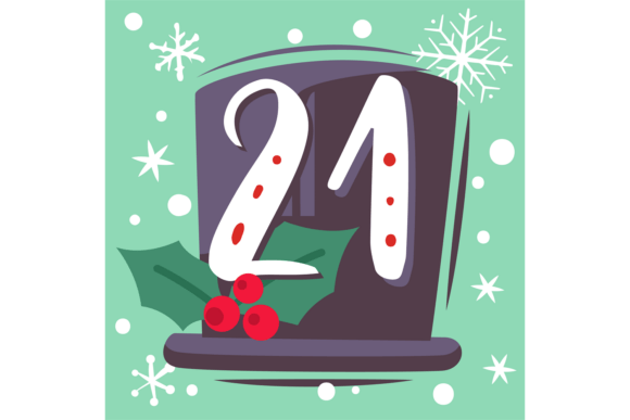 Date 21 December. Christmas Advent Calen: A Review for Crafters and Illustrations
