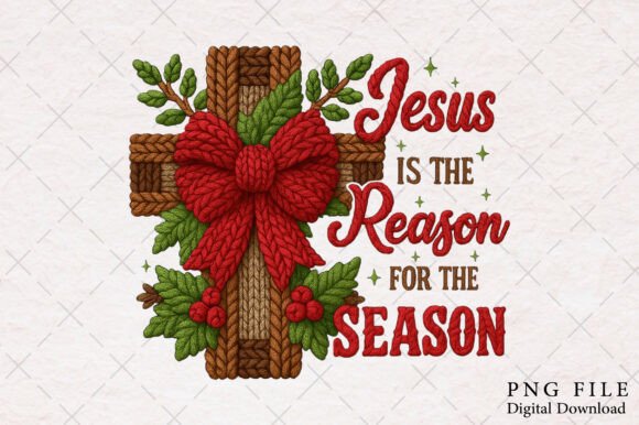 Latch Hook Yarn Christmas Cross Png