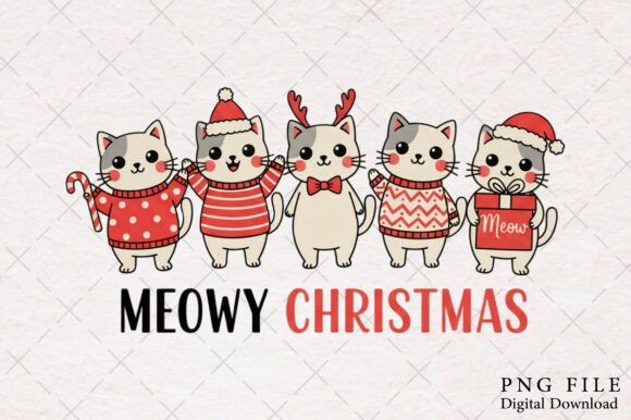 Meowy Christmas Png Illustrations Review