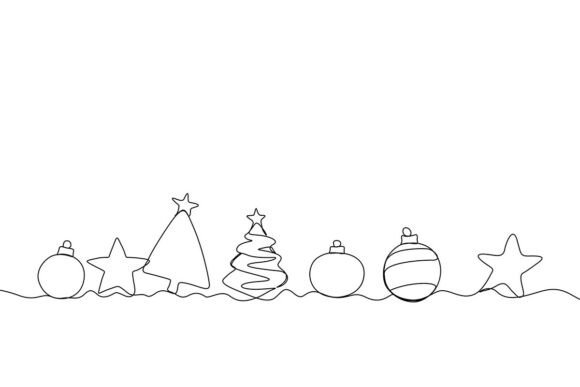 Minimalist One Line Drawing of Christmas: A Review for Crafters and Illustrations