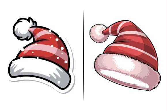 Santa Hat Christmas Vector Illustration Review for Designers