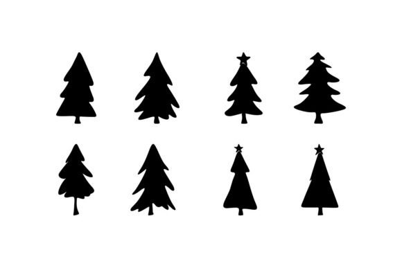 Set of Diverse Christmas Tree Silhouette: A Designer’s Review for Modern Illustrations