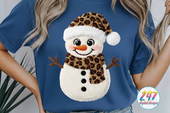 Snowman Leopard Print Crochet Christmas: A Designer’s Review of This Quirky Illustrations Asset
